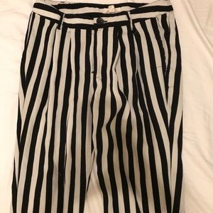 Black & white striped Beetlejuice pants